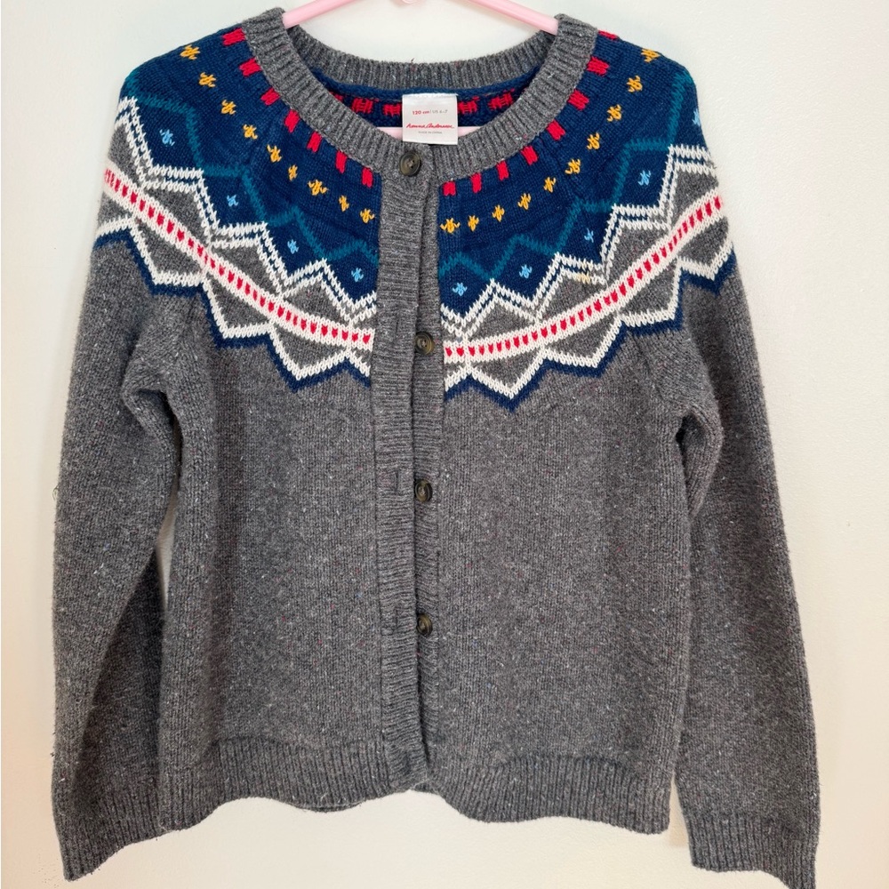 Gray Patterned Women's Sweater